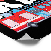 アラームを鳴らす私はおもしろい3歳の誕生日の子供 ポスター (角)