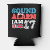 アラームを鳴らす私は17消防士17誕生日 缶クーラー (正面)