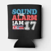 アラームを鳴らす私は17消防士17誕生日 缶クーラー (裏面)