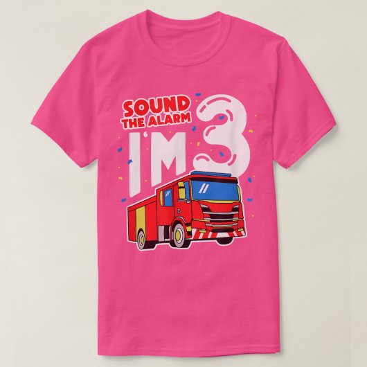 アラームを鳴らす私は3消防車3位の誕生日パート Tシャツ (デザイン正面)