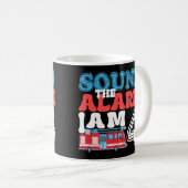 アラームを鳴らす私は4おもしろい歳の誕生日の子供 コーヒーマグカップ (正面右)