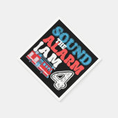 アラームを鳴らす私は4おもしろい歳の誕生日の子供 スタンダードカクテルナプキン (角)