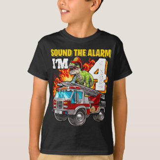 アラームを鳴らす私は4恐竜の消防士4th Bir Tシャツ