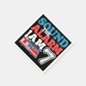 アラームを鳴らす私は7誕生日の消防士 スタンダードカクテルナプキン (角)