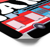 アラームを鳴らす私は7誕生日の消防士 ポスター (角)