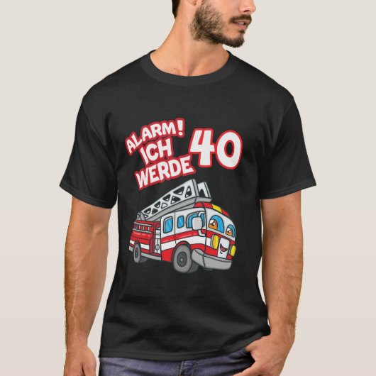 アラームを鳴らすI m 40消防機関消防士40t Tシャツ (正面)