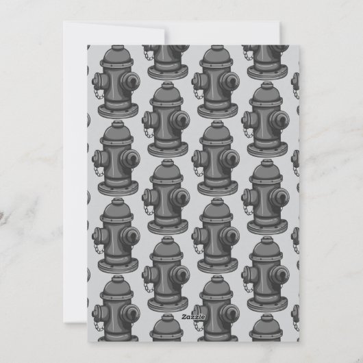 アラームファイヤートラックの誕生日招待状 シーズンカード (裏面)