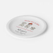 アラーム消防士の赤ちゃんシャワーを鳴らす ペーパープレート (アングル)