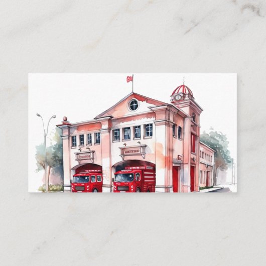 アラーム赤い消防車の赤いシャワーゲームを鳴らす エンクロージャーカード (裏面)