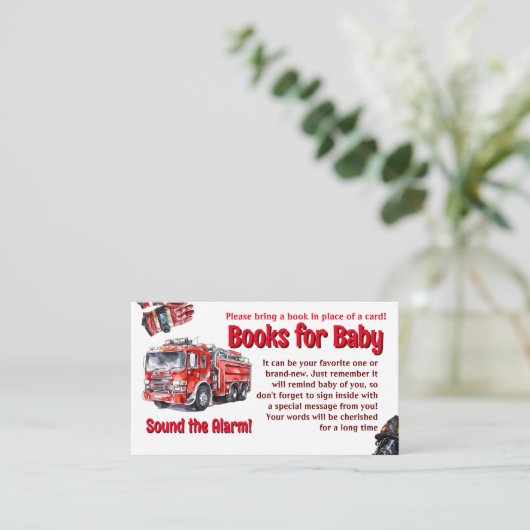 アラーム赤い消防車の赤いシャワーゲームを鳴らす エンクロージャーカード (スタンド正面)