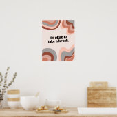 アラーム：休憩引用文をダウンロード可能 ポスター (キッチン)