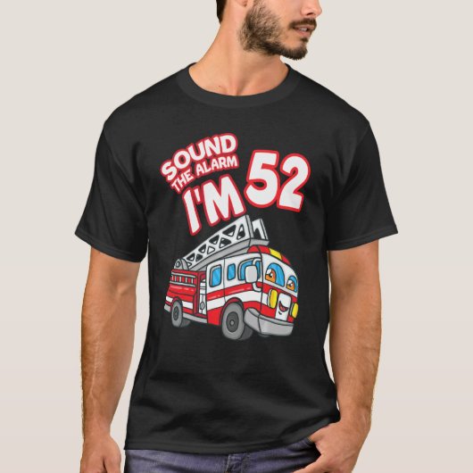 アラームI M 52消防士52nを鳴らす Tシャツ (正面)