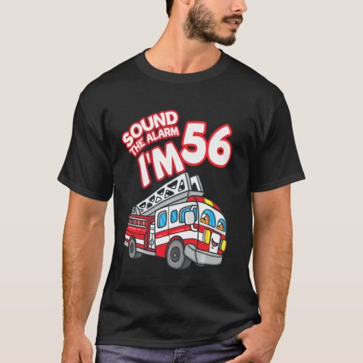 アラームI M 56消防士56tの音を鳴らす Tシャツ (正面)
