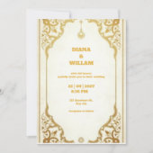 アラ伝統的ビアスタイル結婚式招待状 招待状 (正面)