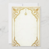 アラ伝統的ビアスタイル結婚式招待状 招待状 (裏面)