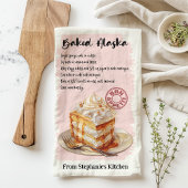 アラ焼いたスレシピパーソナライズされた キッチンタオル