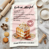 アラ焼いたスレシピパーソナライズされた キッチンタオル