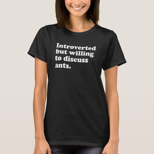 アリおもしろいント男性の女性または子供 Tシャツ (正面)