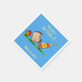 アリおもしろいンピクニックアニメイラストレーション スタンダードカクテルナプキン (角)