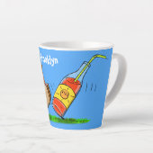 アリおもしろいー カフェラテマグ (右アングル)
