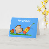 アリおもしろいー カード (黄色い花)