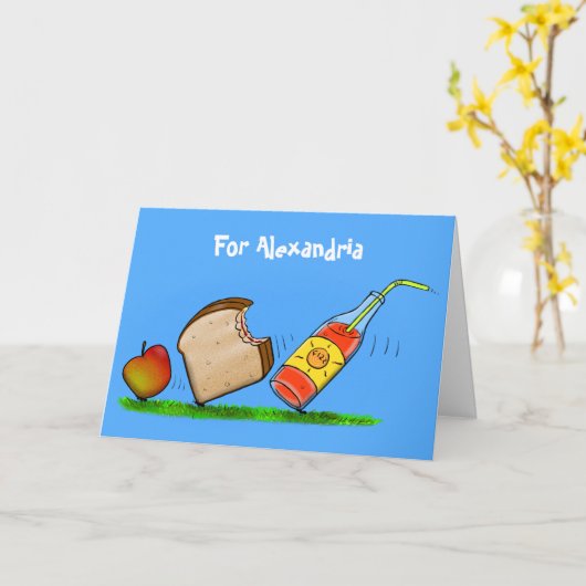 アリおもしろいー カード (黄色い花)