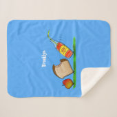 アリおもしろいー シェルパブランケット (正面(横))