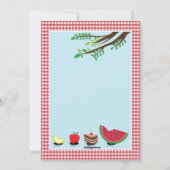 アリがピクニック招待状 招待状 (裏面)