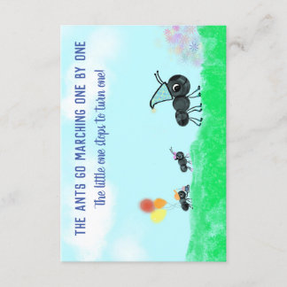 アリが一人ずつ行進する招待状 招待状