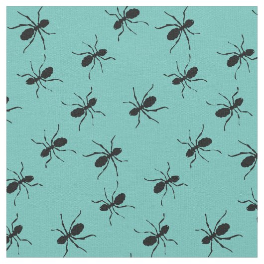 アリが虫を捕まえる ファブリック (クローズアップ)