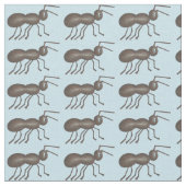 アリが行進する黒アリ昆虫動物織物 ファブリック (クローズアップ)