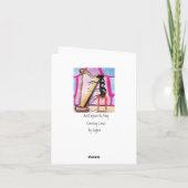 アリが顔を上げ🐜をかじる サンキューカード (裏面)