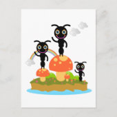 アリとキノコ ポストカード (正面)