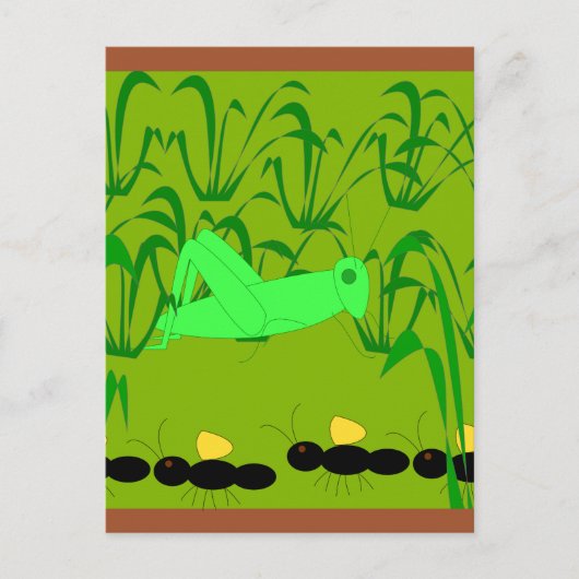 アリとキリギリス ポストカード (正面)