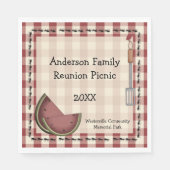 アリとスイカのピクニック スタンダードランチョンナプキン (正面)