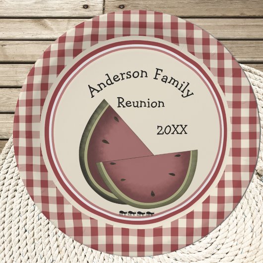 アリとスイカのピクニック ペーパープレート
