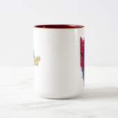 アリとスズメバチ|ヘルメットの分割図 ツートーンマグカップ (中央)