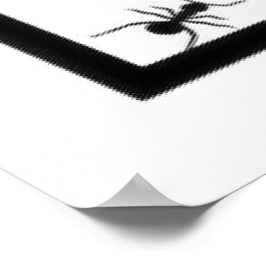 アリと円 – 白黒 ポスター (角)