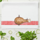 アリと鶏肉 – キッチンタオル (折り畳み)