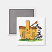 アリのピクニックバスケット マグネット (正面/裏面)