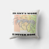 アリの仕事は決して終わらない(労働者アリ解剖学) クッション (裏面)