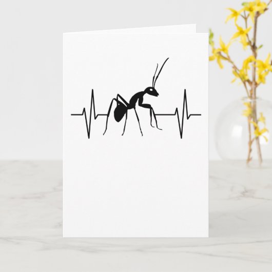 アリの保昆虫の鼓動線の贈答品 カード (黄色い花)