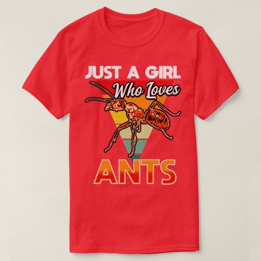 アリを愛しているだけの女の子 Tシャツ (デザイン正面)