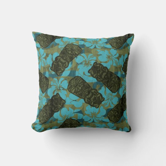 アリアイレフュージュージビスカスティキハワイアン クッション (正面)