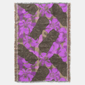 アリアイレフュージュージビスカスティキハワイアン スローブランケット (正面縦)