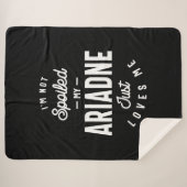 アリアドネパーソナライズされた名誕生日ギフト シェルパブランケット (正面(横))