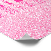 アリアナピンクカスタム色のリピート名 ポスター (角)