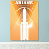 アリアンギアナ宇宙センター宇宙アート キャンバスプリント (インサイチュ (ウッドフロア))