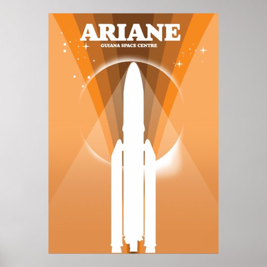 アリアーヌ ギアナ宇宙センター スペースアート ポスター (正面)