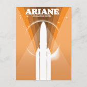 アリアーヌ ギアナ宇宙センター スペース アート ポストカード (正面)